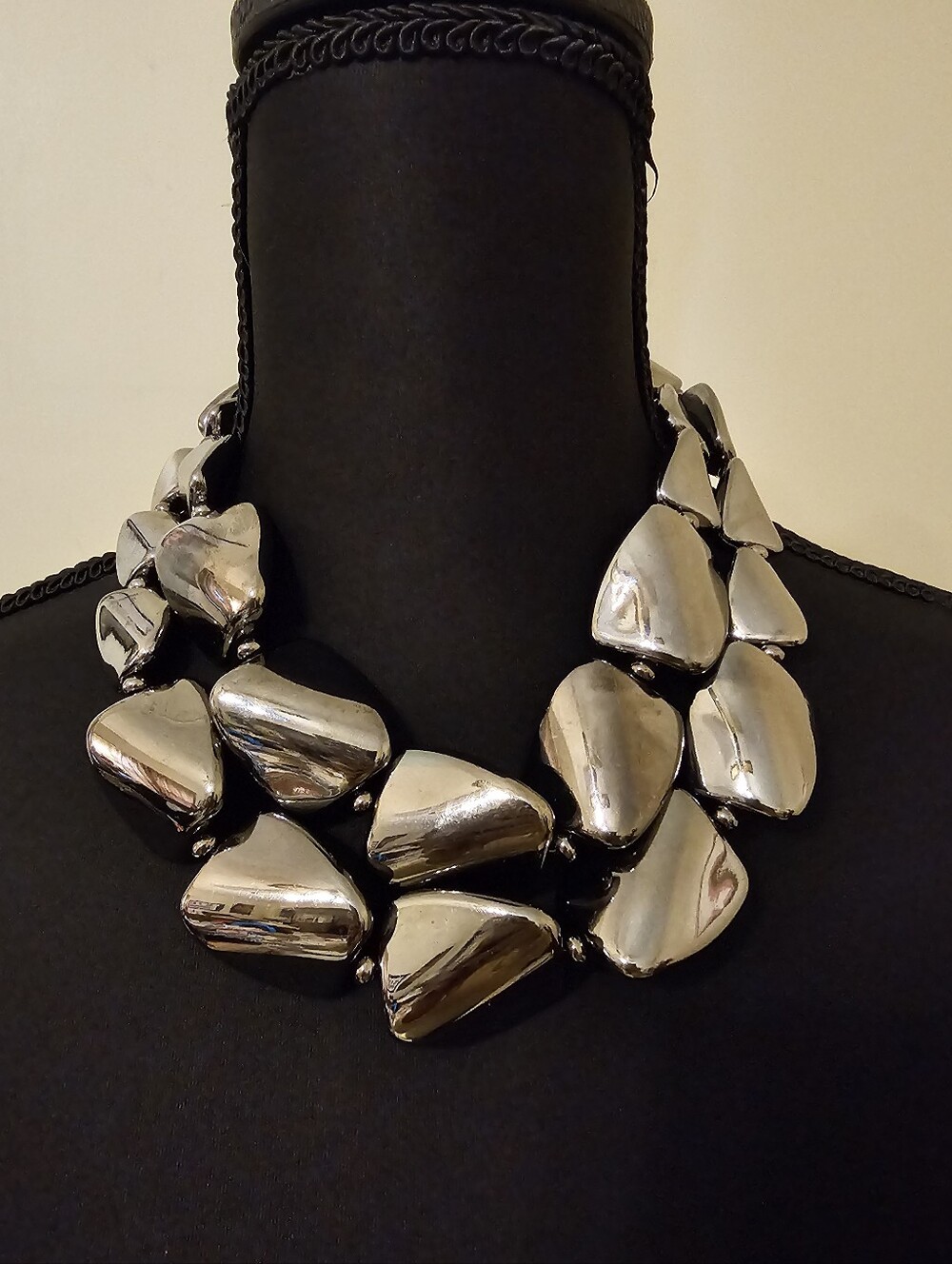 Chicoโs Vintage Gunmetal Chunky Statement Necklace